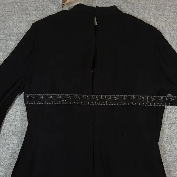 Philosophy Black Whimsigoth Dress 2 Sharkbite Hem Gauzy Ruffle Sleeve Witchy - Picture 11 of 16